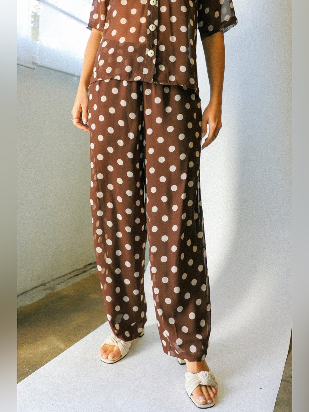 LISA SAYS GAH Brown Dots Joanna Pant | 2XL